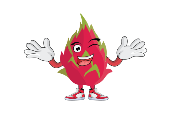 Dragon Fruit Cartoon Character Design