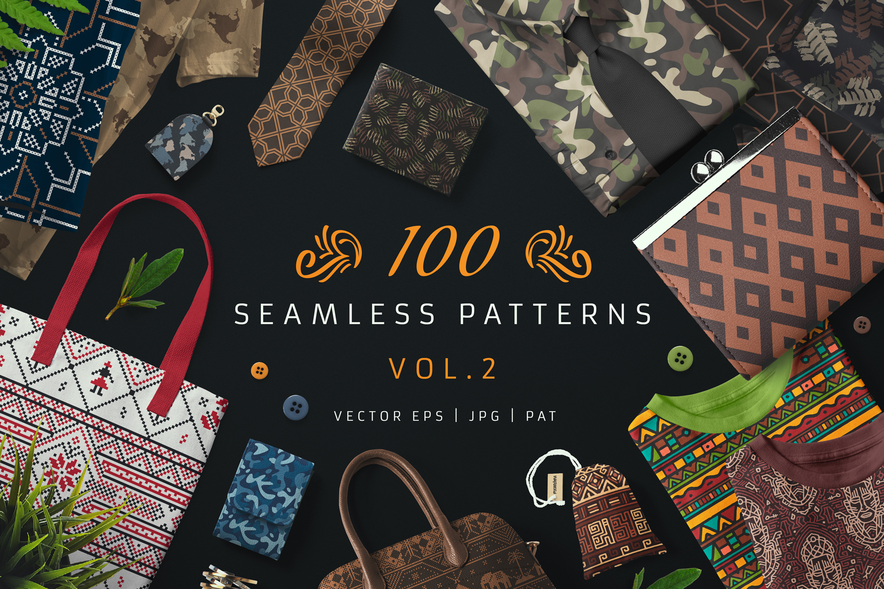 100 Seamless Patterns Vol.2