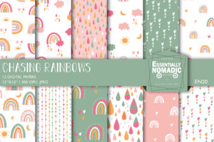 Boho Rainbow Seamless Digital Paper Graphic by EssentiallyNomadic ...