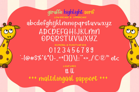Giraffe Highlight Font - Preview 6