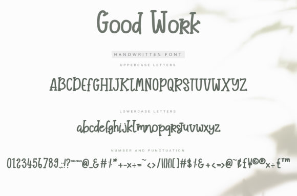 Good Work Font - Preview 4