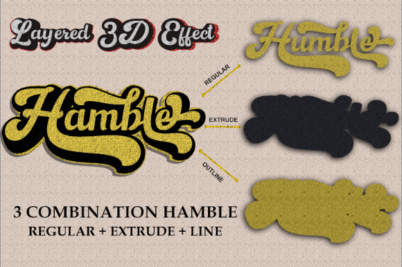 Hamble Font PNG with transparent background - Preview 1