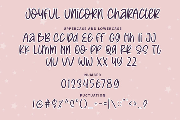 Joyful Unicorn Font - Preview 2