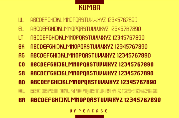 Kumba Expanded Font PNG with transparent background - Preview 1