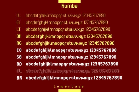 Kumba Expanded Font PNG with transparent background - Preview 2