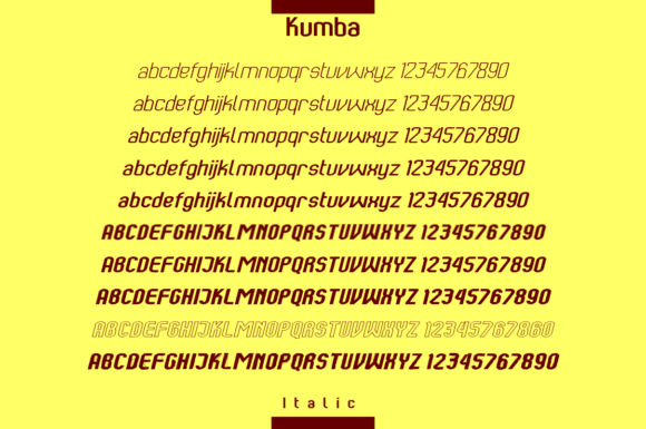 Kumba Expanded Font PNG with transparent background - Preview 3