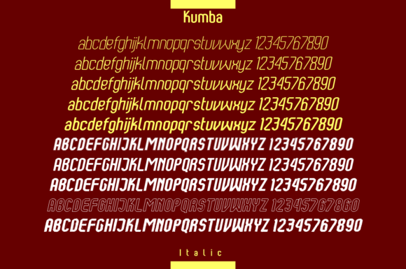 Kumba Font PNG with transparent background - Preview 3