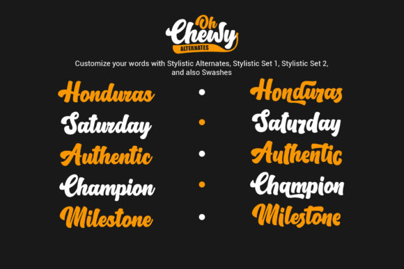 Oh Chewy Font font preview - 2
