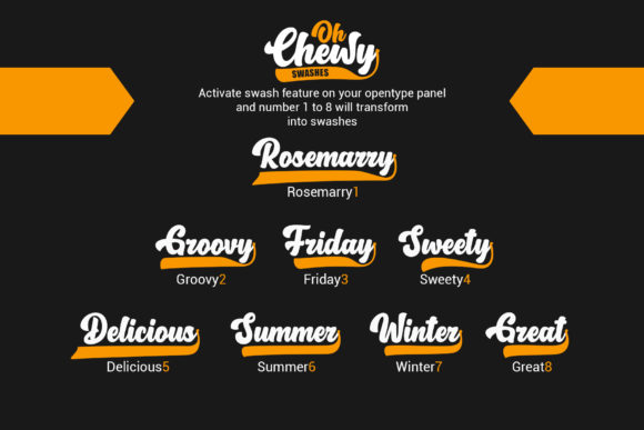 Oh Chewy Font font preview - 4