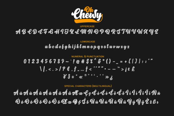 Oh Chewy Font font preview - 6
