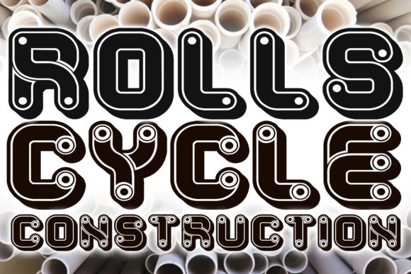 Rouleaux Font PNG with transparent background - Preview 1
