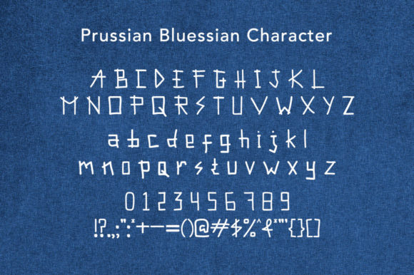 Prussian Bluessian Font PNG with transparent background - Preview 3