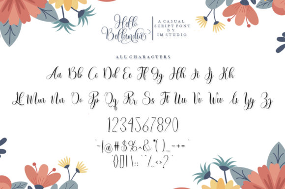Hello Bellandia Font PNG with transparent background - Preview 5