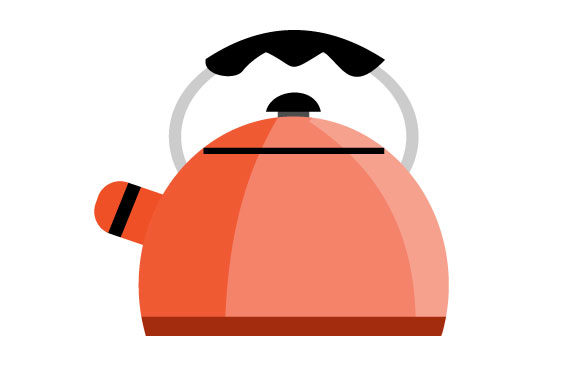 Illustration of Orange Kettles Graphic Illustrations By Yapivector