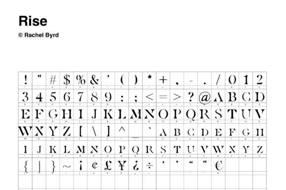 Rise Font PNG with transparent background - Preview 6