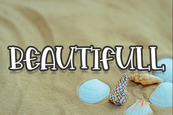 Shells and Starfish Font PNG with transparent background - Preview 1