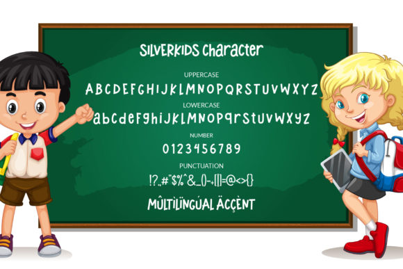 Silverkids Font PNG with transparent background - Preview 5
