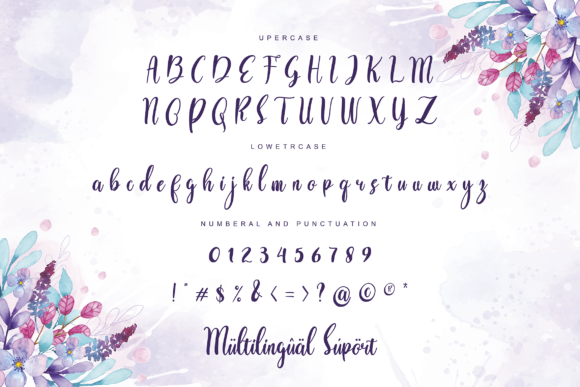 Love Spring Font PNG with transparent background - Preview 2