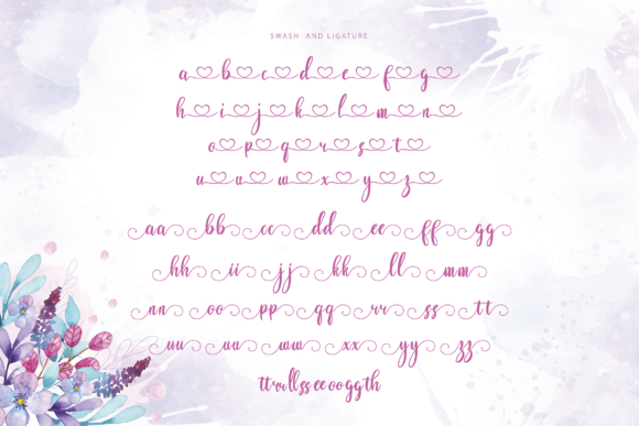 Love Spring Font PNG with transparent background - Preview 4
