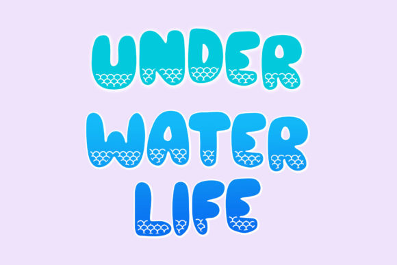 Mermaid Glitter Font PNG with transparent background - Preview 4