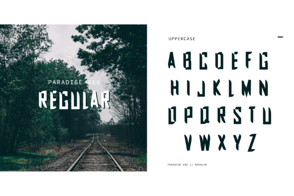 Paradise 886 Font PNG with transparent background - Preview 2