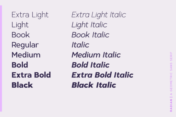 Radian Font PNG with transparent background - Preview 4