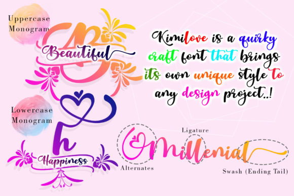 Kimilove Font PNG with transparent background - Preview 1