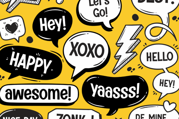 Komix Eighties Font PNG with transparent background - Preview 1