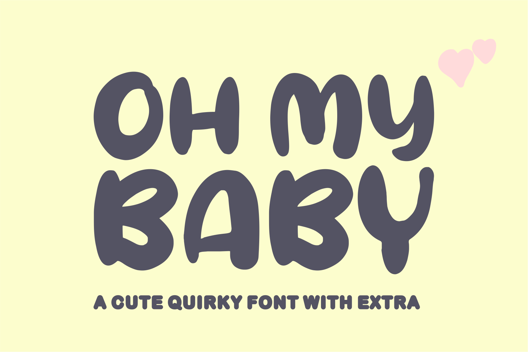 Oh My Baby preview — brush pen and pencil pairing font