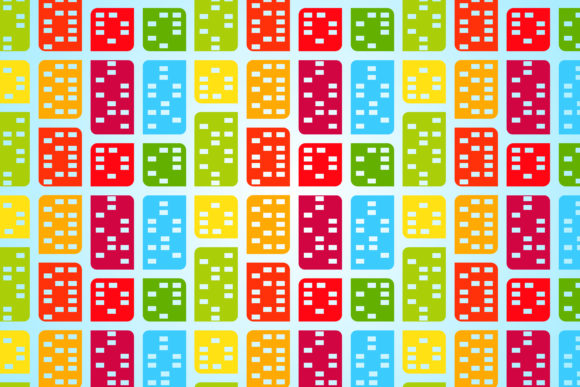 Rectangle Round Side Colorful Pattern Gráfico Patrones de Papel Por noory.shopper