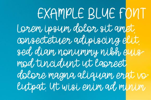 Blue Font - Preview 3