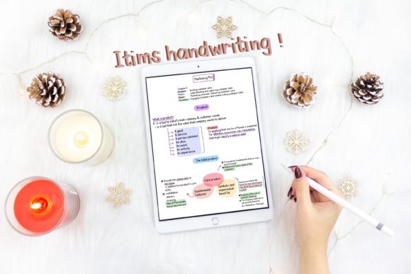 Itims Handwriting Font PNG with transparent background - Preview 1