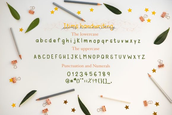 Itims Handwriting Font PNG with transparent background - Preview 5