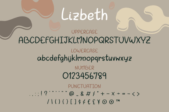 Lizbeth Font PNG with transparent background - Preview 2