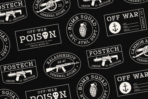 Off War Font PNG with transparent background - Preview 3
