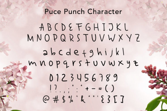 Puce Punch Font PNG with transparent background - Preview 4