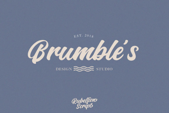 Rubelion Script Font PNG with transparent background - Preview 1