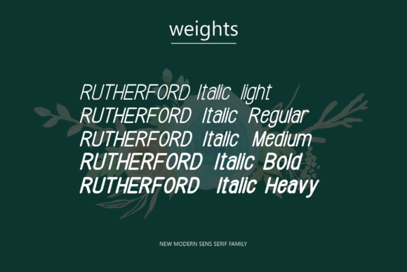 Rutherford Font font preview - 2