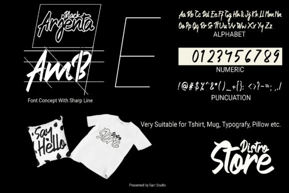 Arjenta Black Font - Preview 1