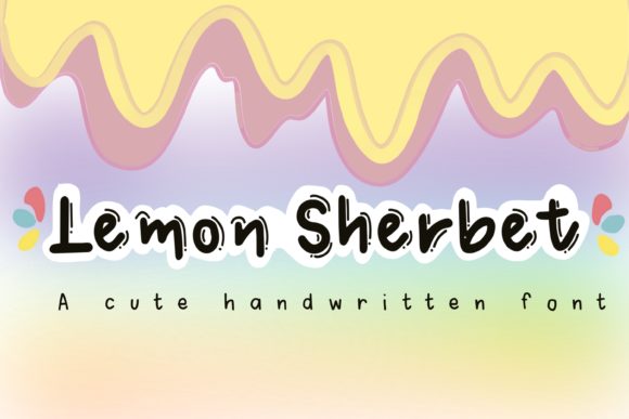 Lemon Sherbet Font PNG with transparent background - Preview 1