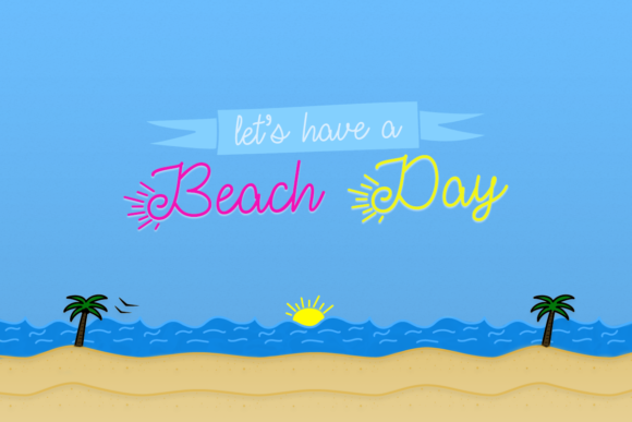 Make Summer Fun Font PNG with transparent background - Preview 1