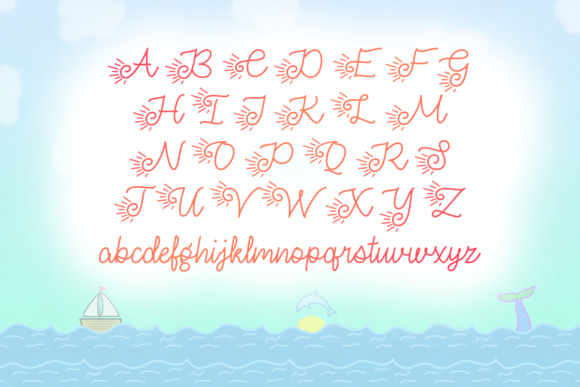 Make Summer Fun Font PNG with transparent background - Preview 6