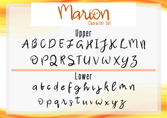 Marion Font PNG with transparent background - Preview 2