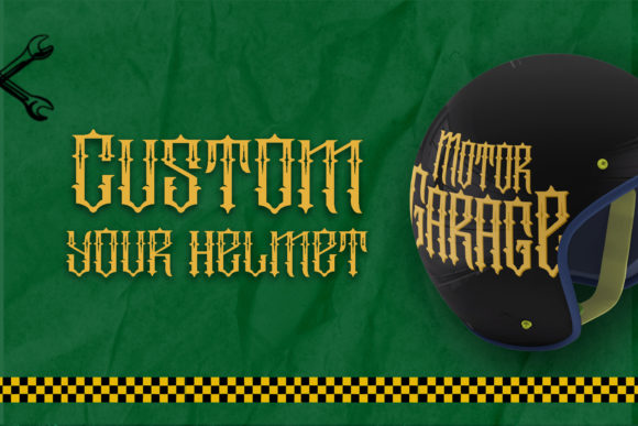 Motor Garage Font PNG with transparent background - Preview 2