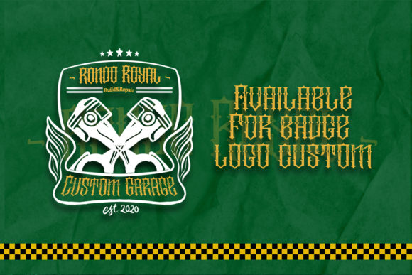 Motor Garage Font PNG with transparent background - Preview 4