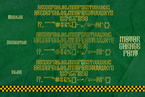 Motor Garage Font PNG with transparent background - Preview 5