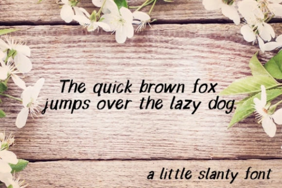 A Little Slanty Font - Preview 1