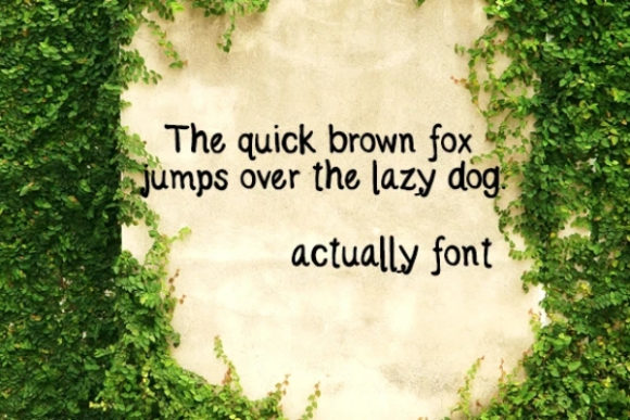 Actually Font - Preview 1