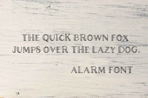 Alarm Font - Preview 1
