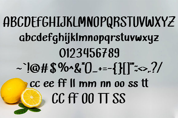 Lemongrab Font PNG with transparent background - Preview 1